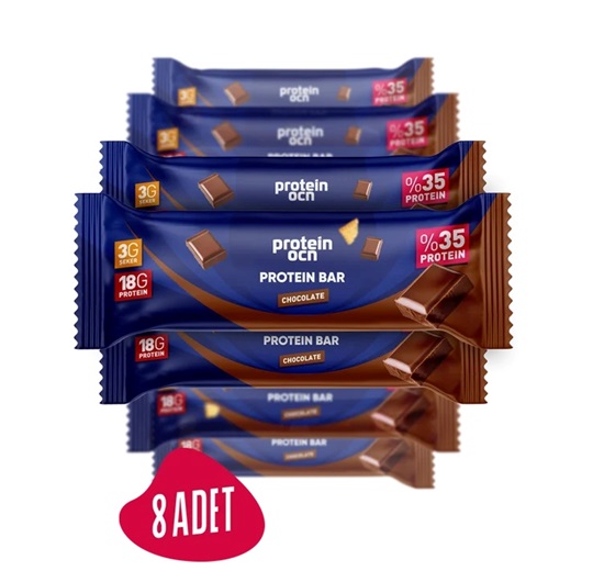 Protein Ocean Protein Bar Çikolatalı 8 Adet Görseli