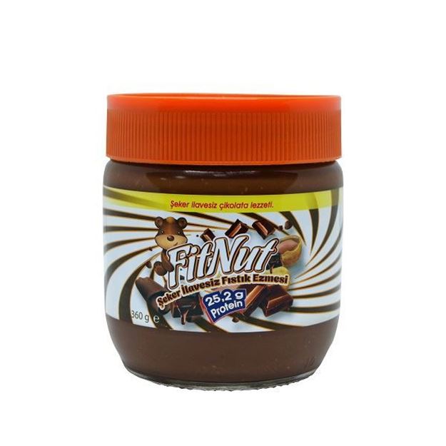 Fitnut Fıstık Ezmesi Şekersiz Çikolatalı 360 Gr Görseli