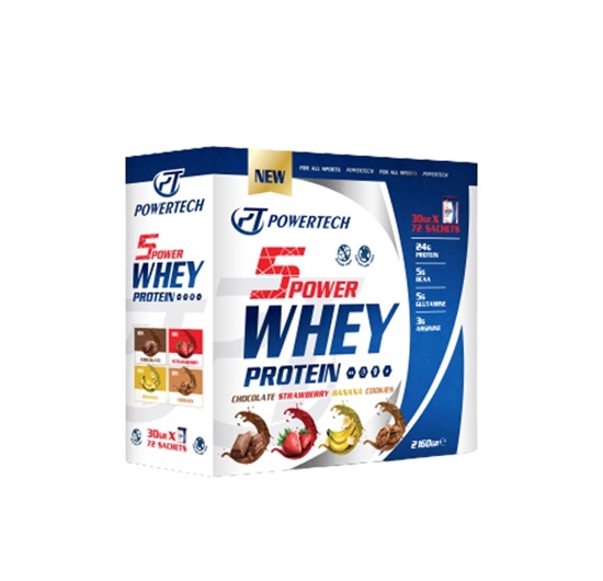 PowerTech 5Power Whey 72 Paket Servis Mix 2160 Gr Görseli