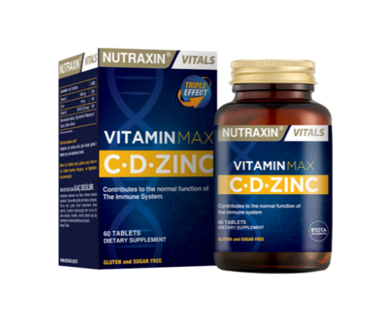 Nutraxin Vitamin Max C+D Çinko 60 Tablet Görseli