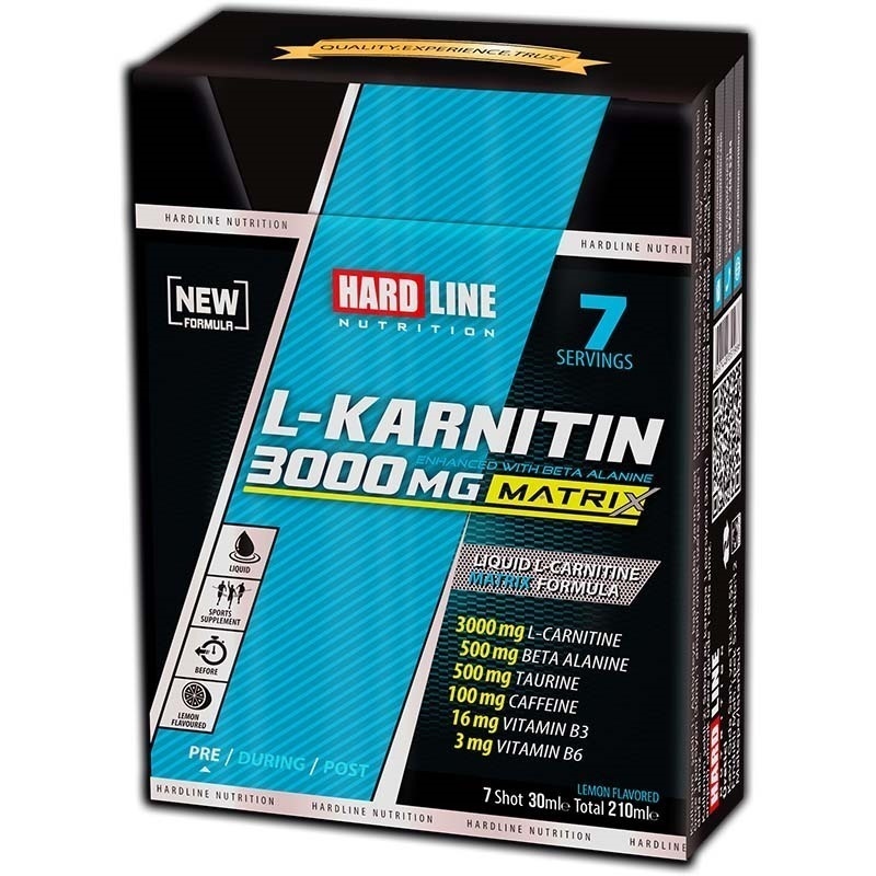 Hardline L-Karnitin Matrix 3000 Mg 7 Ampül Görseli