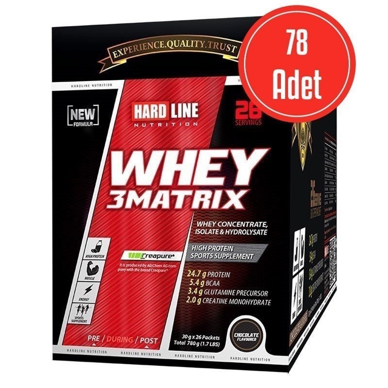 Hardline Whey 3 Matrix 30 Gr x 78 Adet Şase (2340 Gr) Görseli
