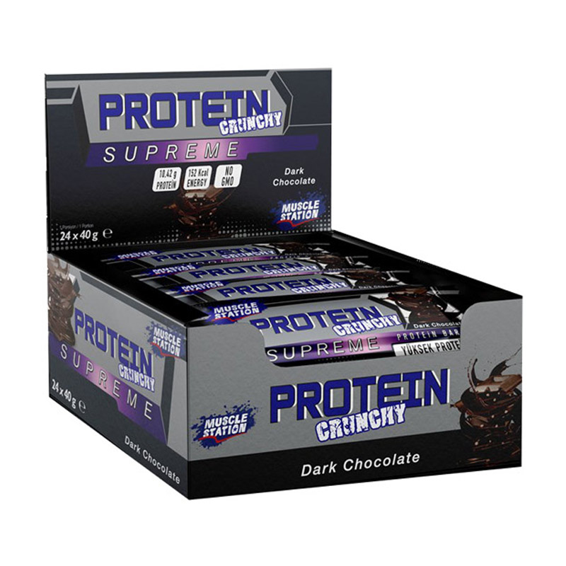 Muscle Station Supreme Crunchy Protein Bar 40 Gr 24 Adet Görseli